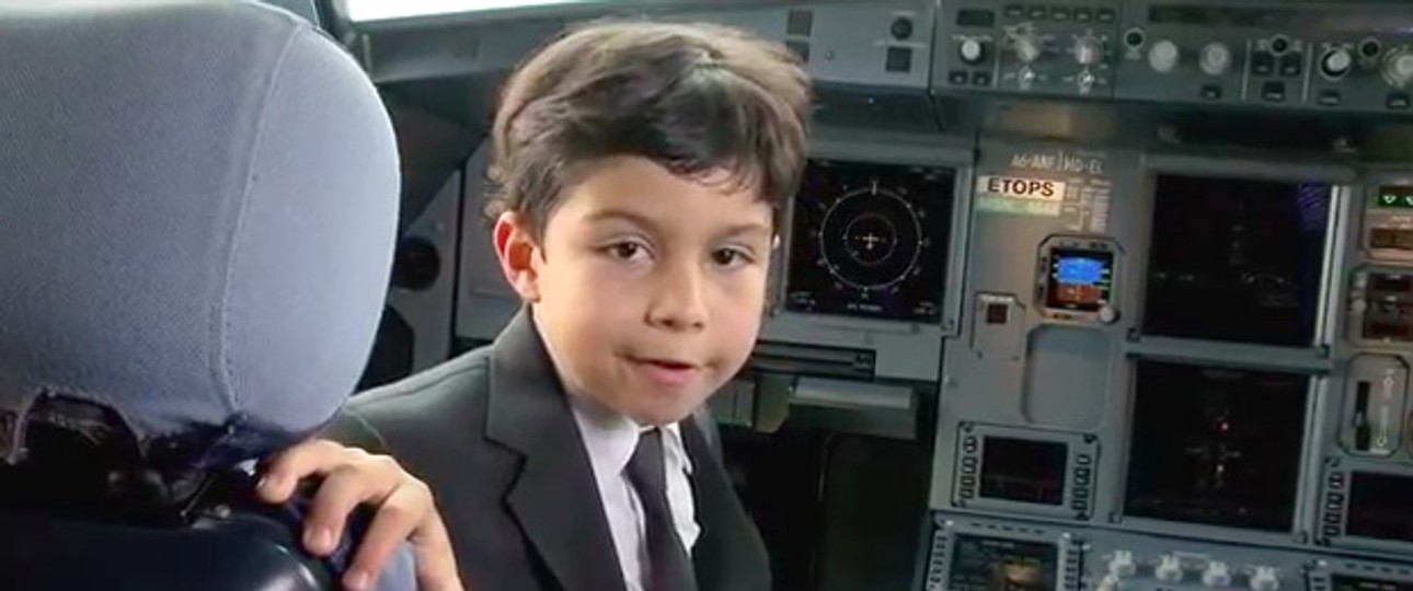 Kleiner Pilot bei Air Arabia: Aufmerksamkeitsfänger
