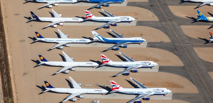 Vor Ort befinden sich Boeing 747 von British Airways, Airbus A340 von Lufthansa oder auch Fracht-Jumbo-Jets.