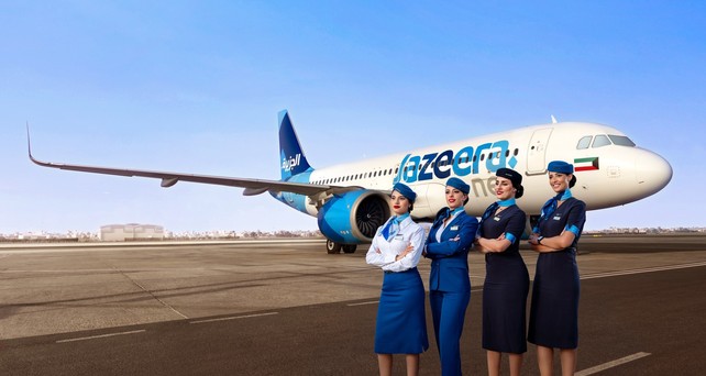 Crew von Jazeera Airways: Fliegt nun ab Saudi-Arabien.