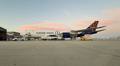 Die Boeing 747-8 F von Atlas Air in Stuttgart: Künftig fliegt sie nach Frankfurt.