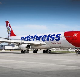 Airbus A340 von Edelweiss: Aktuell regelmäßig in Pristina zu sehen.