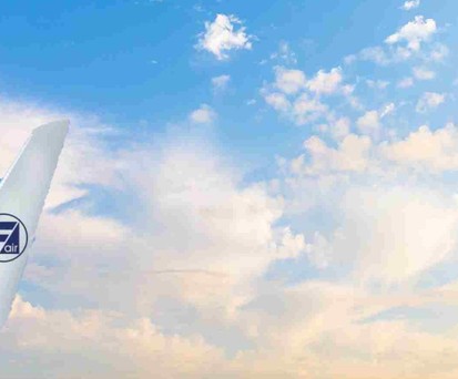 Winglet einer Fischer Boeing 737: Die Airline plant in diesem Jahr ihr erneutes Comeback.