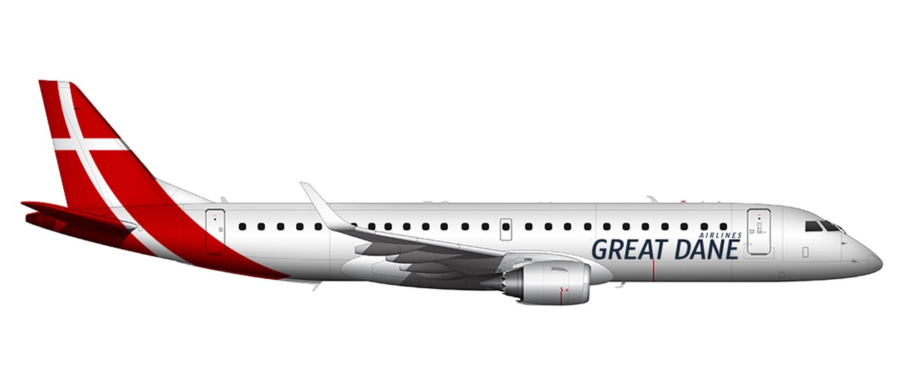 So sollen die Flieger von Great Dane Airlines aussehen: Regionale Routen und Urlaubsflüge.