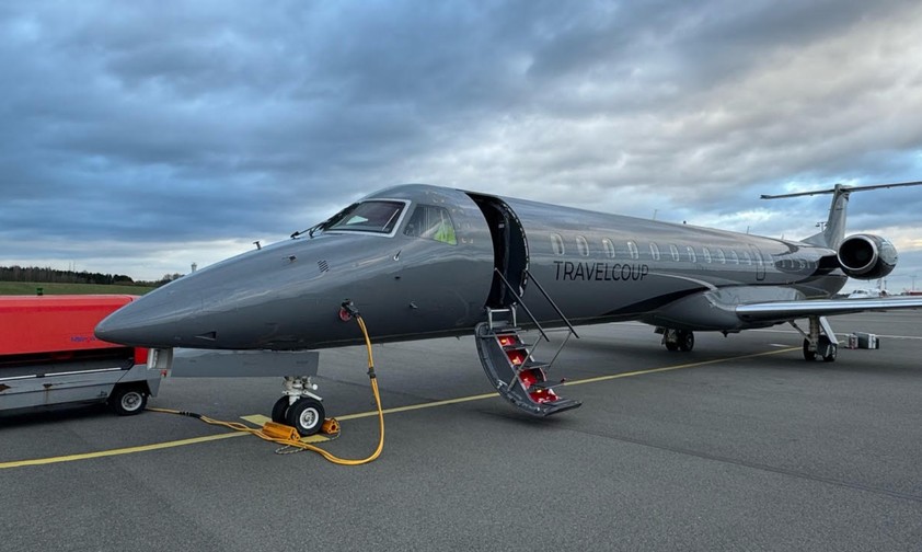 Die Embraer ERJ 145 von Travelcoup: In ihr ...