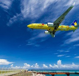 Boeing 737 von Skymark: Die Airlines ist bekannt für ihre Pikachu-Lackierung.