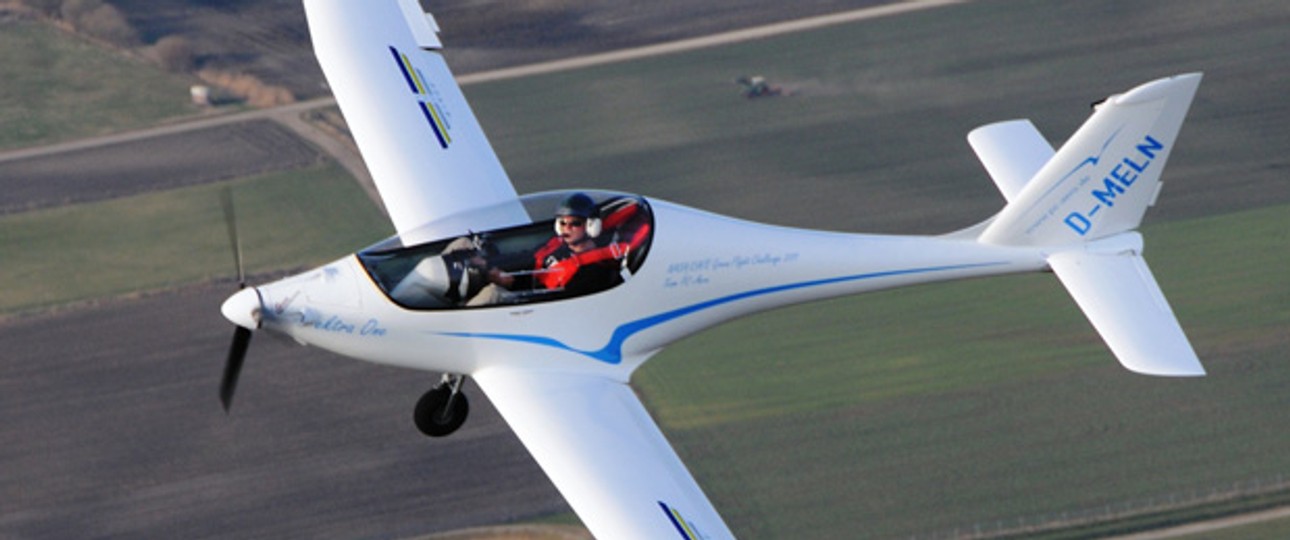 Die Elektra One bei ihrem Erstflug.