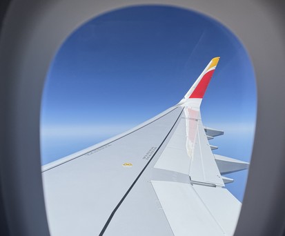 Blick aus dem Fenster: Mit dem Airbus A321 XLR über dem Nordatlantik.