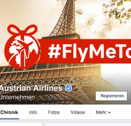 Nicht unter die ersten zehn schaffen es Austrian Airlines (299.000 Gefällt-mir-Angaben, Rang 47)...