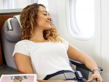 Lufthansas Business Class: Auch hier kann man mit Meilen fliegen.