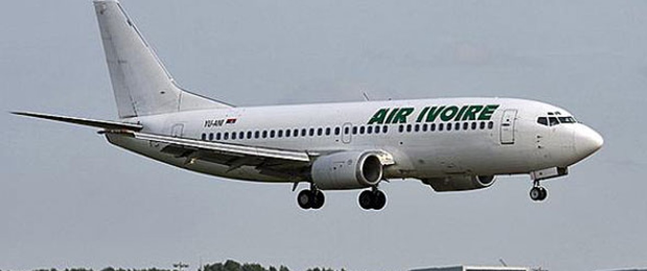 B737 der Air Ivoire: Die Jets stehen derzeit gegroundet am Boden.