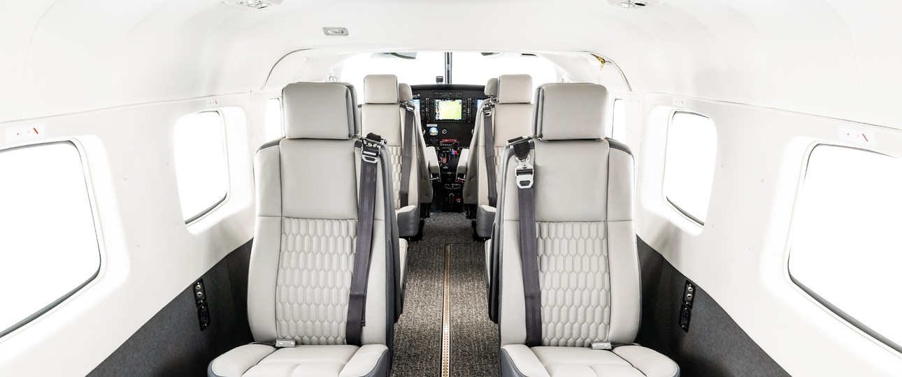 Cessna Grand Caravan EX Lunar Premium-Innenausstattung.