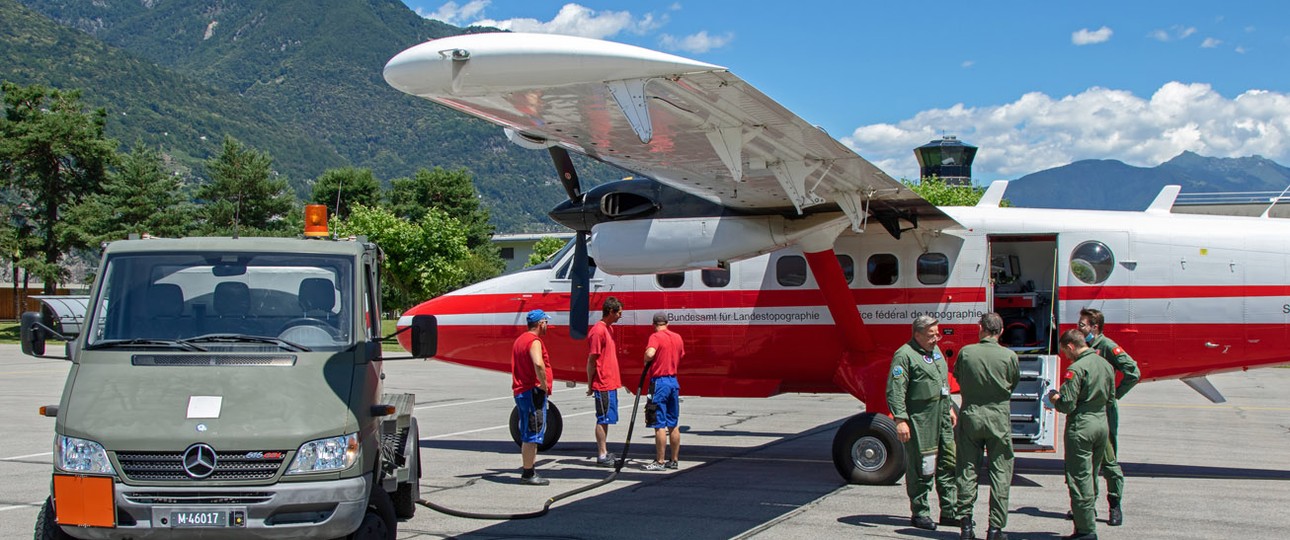 Die Twin Otter des Bundesamts für Landestopografie Swisstopo wurde 1976 gebaut.