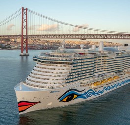 Die Aida Nova in Lissabon: Für die Reisenden vorzeitig Endstation.