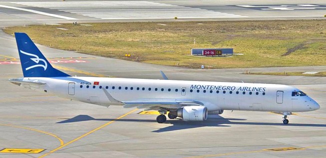 Embraer 195 von Montenegro Airlines: Die Konkurrenz könnte mit Airbus abheben.