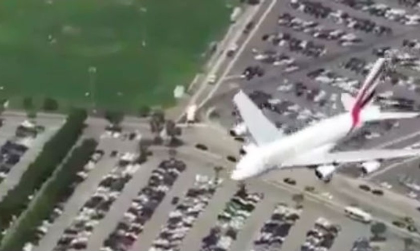 Spannende Perspektive einer A380-Landung