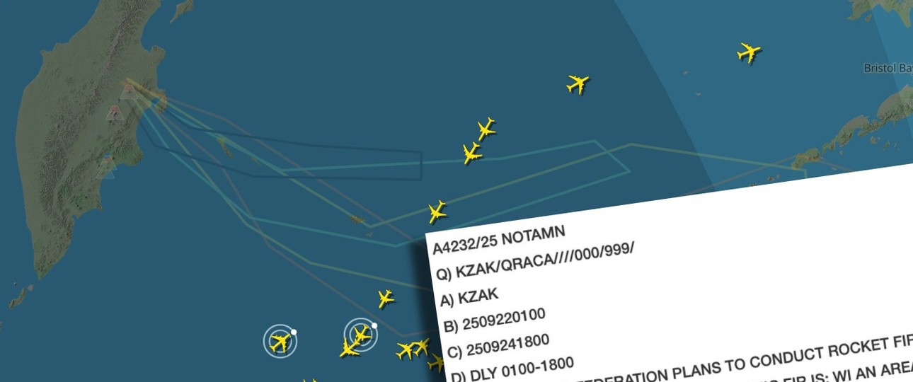 Die Notam und der Luftraum: Warnung vor russischen Raketen.