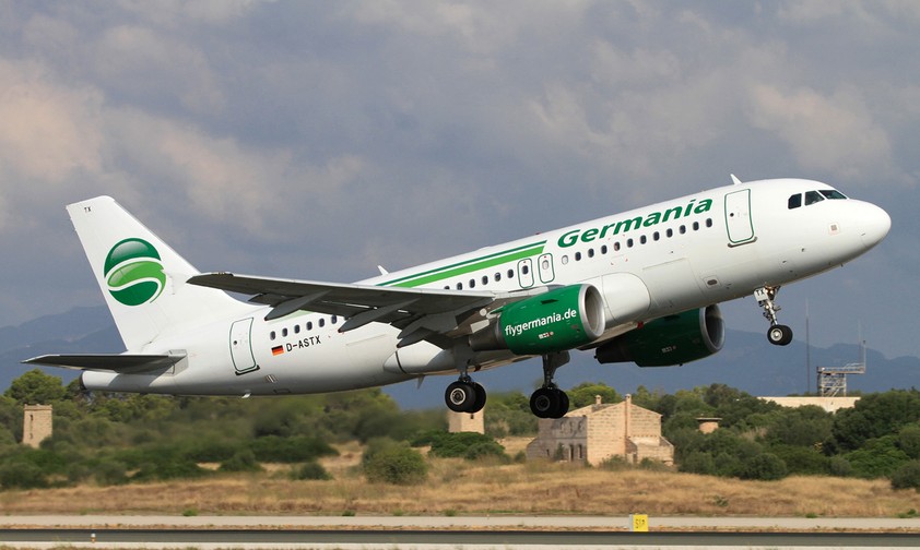 Germania Airbus A319: Vor zwei Jahren musste die Airline ihren Betrieb einstellen.