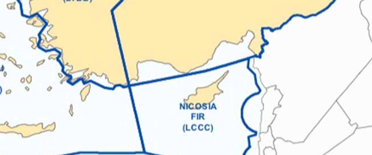 Fluginformationsgebiet Nicosia: Von Eurocontrol genanntes Gebiet.