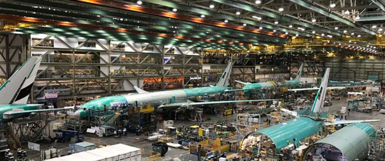 Produktion von Boeing in Everett: Die Amerikaner stehen mit Airbus im Wettstreit.