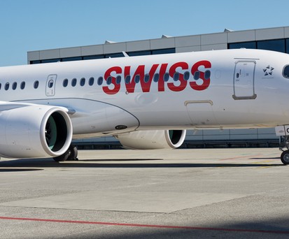 Airbus A220-300 von Swiss: Ein Flugzeug fällt noch längere Zeit aus.