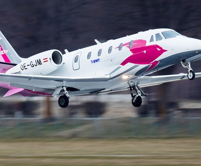 Cessna Citation von Pink Sparrow: An Bord sind meistens Pharmazeutika oder Organe.