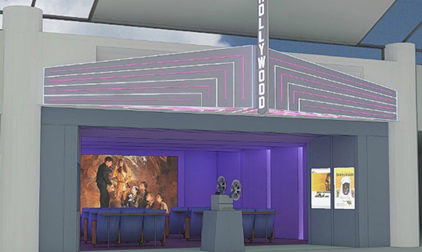 Flughafenkino: So soll das Vintage-Kino am Flughafen Portland aussehen.