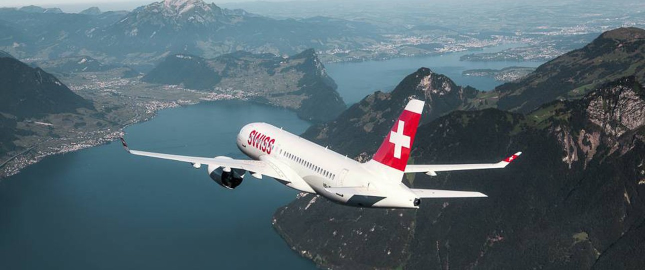 Airbus A220 von Swiss: Fliegt derzeit in Südamerika.