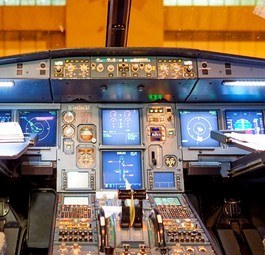 Ein A320 Cockpit:  Der angeklagte Copilot war bei Delta Air Lines A320-Pilot.