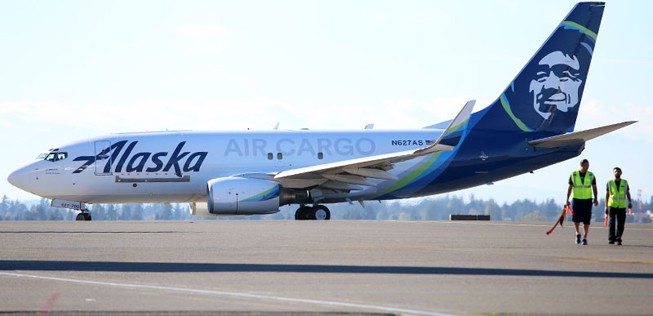 Alaska Airlines' Flugzeug mit der Kennung N627AS: Die erste von drei neuen Maschinen des Typs 737-700 F steht schon im Dienst.