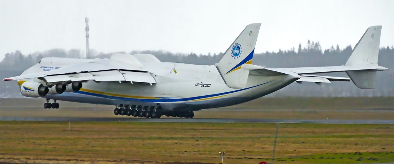 Antonov An-225 bei ihrem letzten Auftrag in Billund: Spezialfrachter, Zukunft ungewiss.