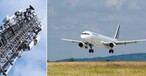 Sendemast und Flugzeug von Airbus France: Sicherheitswarnung.