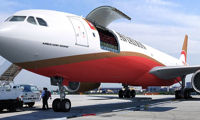 Visualisierung eines Airbus A330-300P2F: Die Elbe Flugzeugwerke konvertieren die Jets.