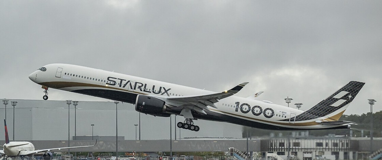 Erster Airbus A350-1000 von Starlux: Das Flugzeug ist am 5. Januar in Toulouse übergeben worden.