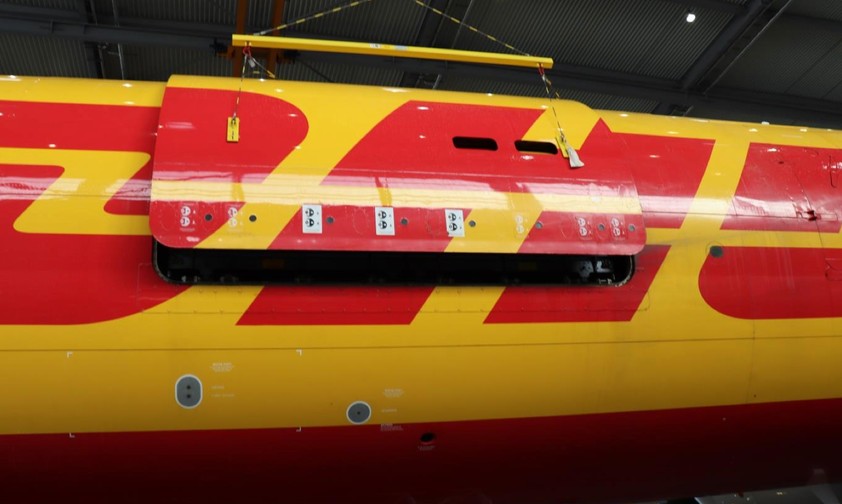 Frachttür nach dem Zwischenfall: Sie war nicht richtig geschlossen. 