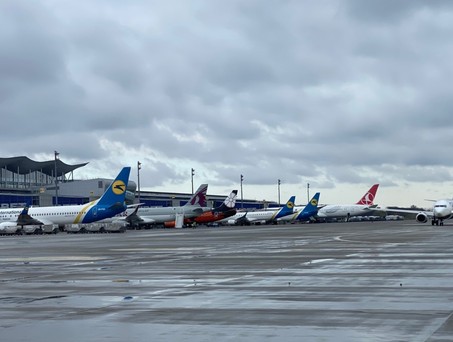 Internationaler Flughafen Kiew-Boryspil:  Lufthansa kommt nicht mehr abends spät hier an.