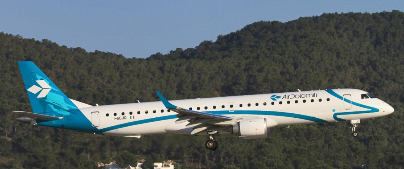 Embraer E195 von Air Dolomiti: Die Lufthansa-Tochter fliegt wieder.