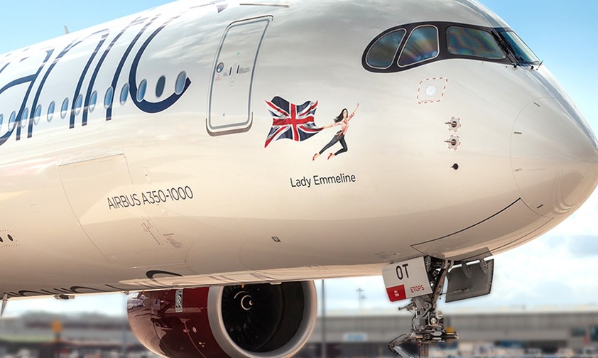 Airbus A350 von Virgin Atlantic: Die G-VLIB  bekommt den Namen Lady Emmeline.