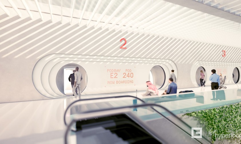 Boarding des Hyperloops: So stellt die Firma sich die gates der Kapseln vor.