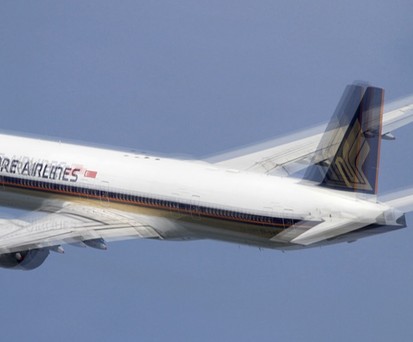 Boeing 777 von Singapore Airlines (bearbeitet): Heftigsten G-Kräften ausgesetzt.