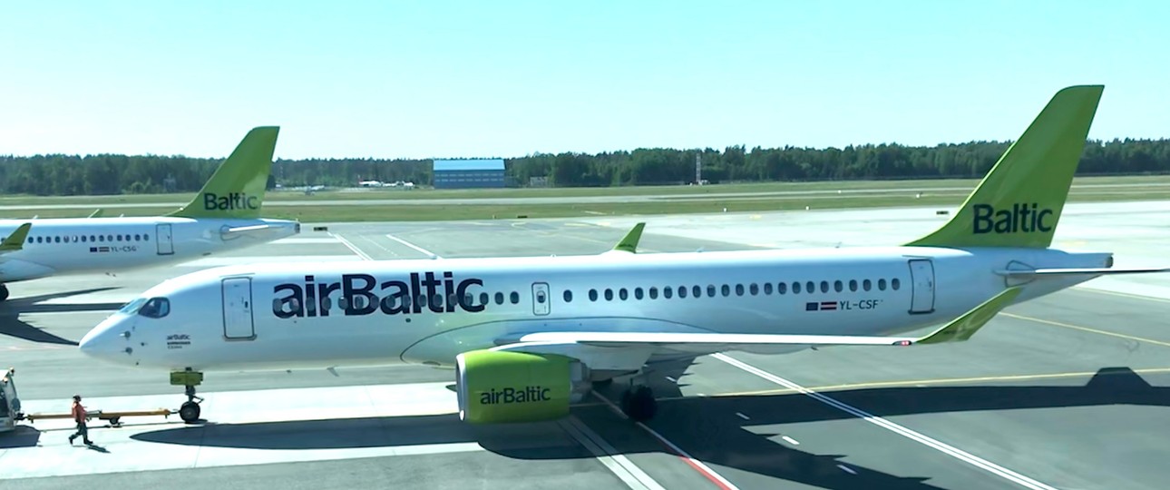 Airbus A220 von Air Baltic: Der Staat hilft der angeschlagenen Nationalairline.