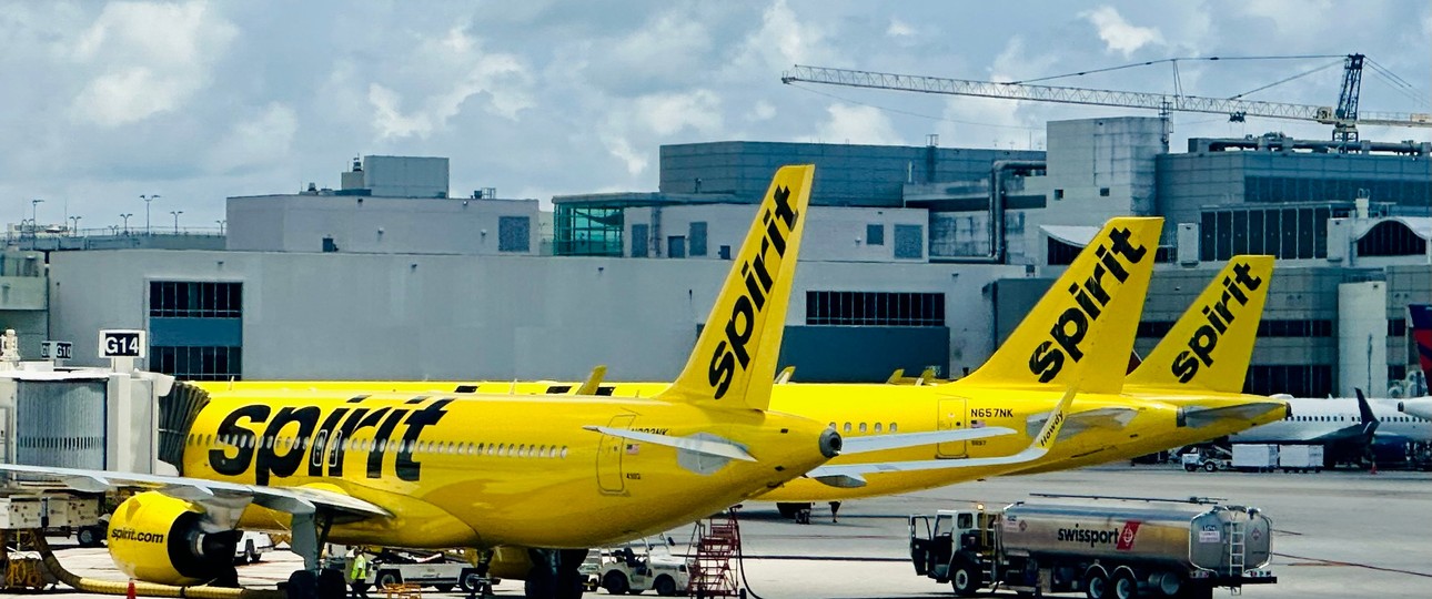 Flugzeuge von Spirit Airlines in Miami: Heben nicht mehr ab.
