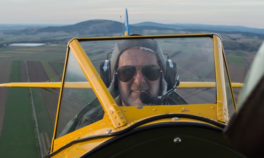 Benno Beran: Hier in seiner Boeing Stearman. 