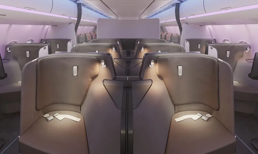 Die neue Business Class von Trinity Airways: Die Airline baut zwölf Sitze in ihre beste Reiseklasse.