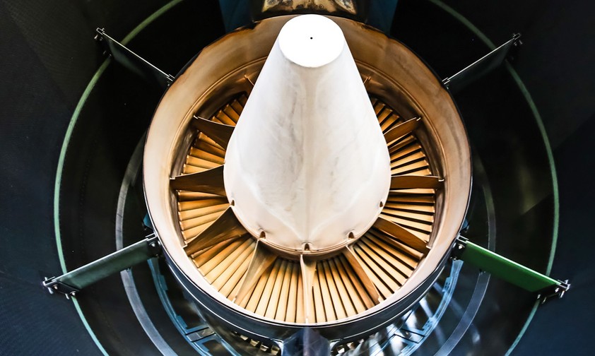 Triebwerk eines Airbus A330: Hier kommt CO<sub>2</sub> heraus.