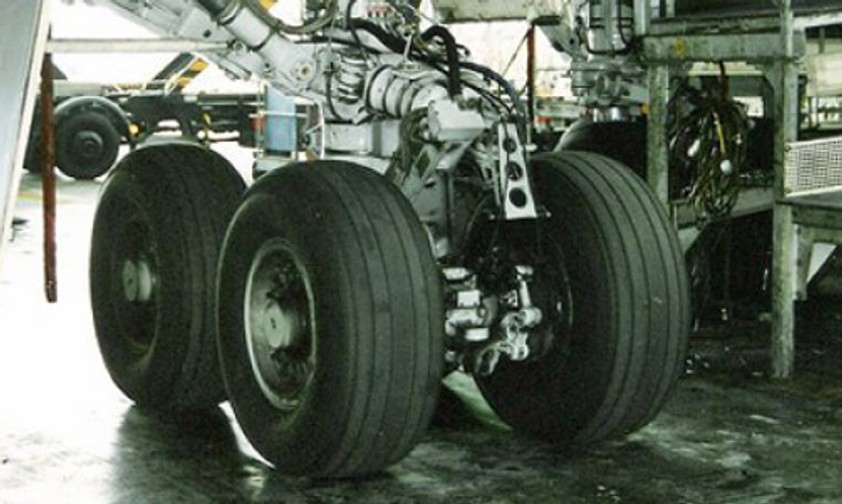 Fahrwerk einer B747: Oft klappt es beim zweiten Versuch.
