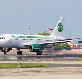 Flieger von Germania: Geht nie mehr in grün-weißer Lackierung in die Luft.
