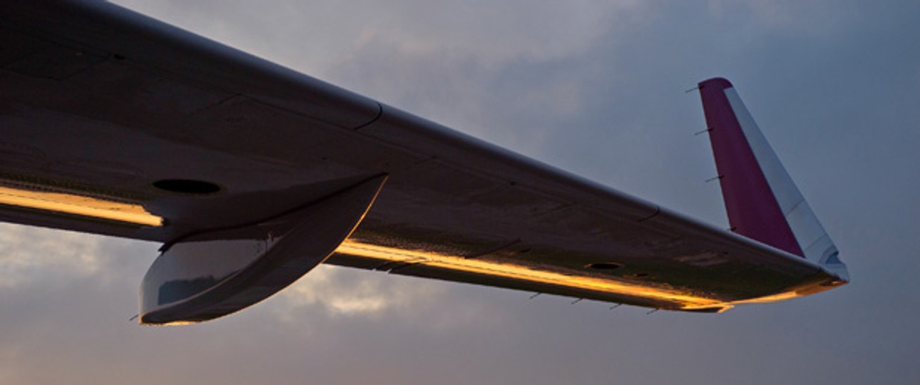 Flügelspitze eines Airbus A320: In Mexiko beliebt.