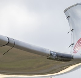 Sharklet of an Air China A350: Soon to be seen more often at airports.