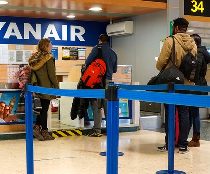 Check-in-Schalter von Ryanair: Bald Vergangenheit.