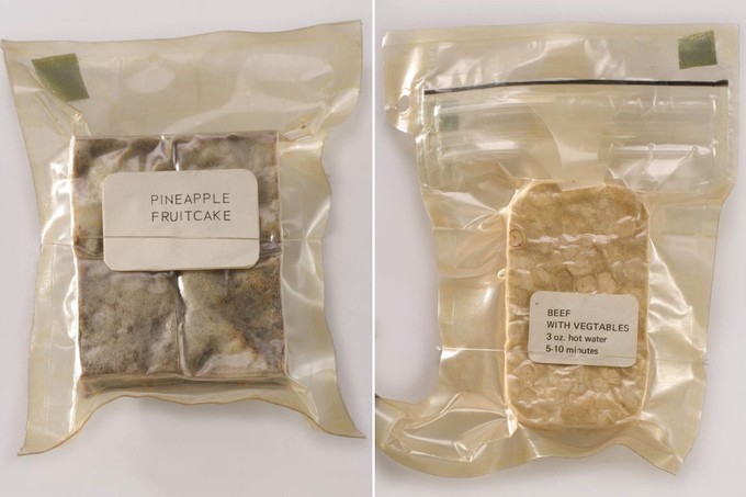 ...so etwas. Die Appolo-11-Astronauten mussten Wasser hinzufügen, kneten und das Ganze dann direkt aus der Verpackung essen.